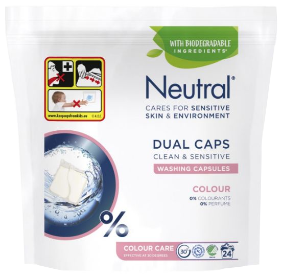 NEUTRAL Duo Colour kapsulas veļas mazgāšanai, 24 gab. - 1