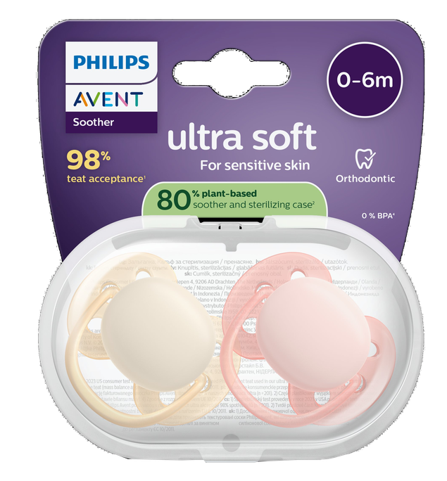 PHILIPS Avent Ultra Soft 0-6 m māneklītis, 2 gab. - 1