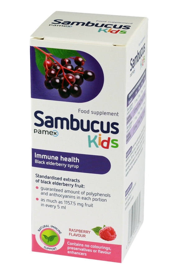 SAMBUCUS Kids sīrups, 120 ml - Piegāde visā Latvijā | Mēness aptieka