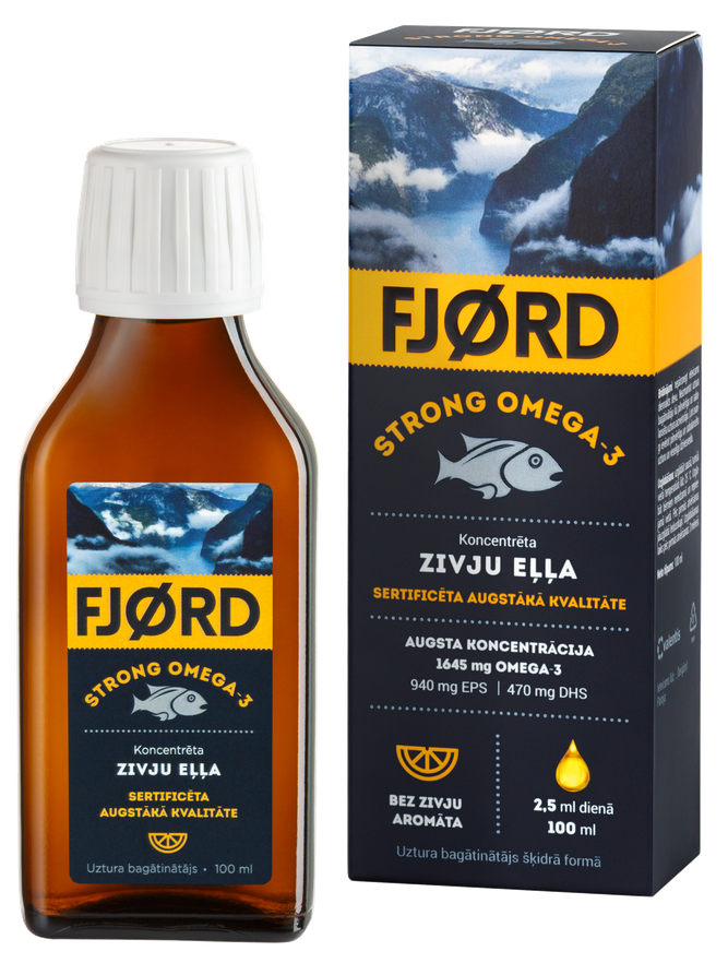 FJORD Omega-3 zivju eļļa, 100 ml - Piegāde visā Latvijā | Mēness aptieka