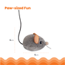 CATSTAGES Squeak Squeak Mouse, Pelēka rotaļlieta, 1 gab. thumbnail 3