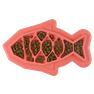 CATSTAGES Fishie Fun Feed Mat, Rozā bļoda, 1 gab. thumbnail 1
