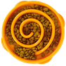 OUTWARD HOUND Fun Feeder Swirl, Oranža, M, Lēnēšanas bļoda, 1 gab. thumbnail 1