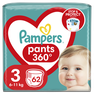 PAMPERS Pants 3, 6-11 kg autiņbiksītes, 62 gab. thumbnail 1