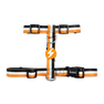 DASHI Stripes3 Orange&Black  S iemaukti, 1 gab. thumbnail 1