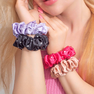 CRYSTALLOVE Crystalized Black zīda matu gumija, 1 gab. thumbnail 5