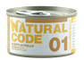 NATURAL CODE 01 Vistas fileja konservi kaķiem, 85 g thumbnail 1